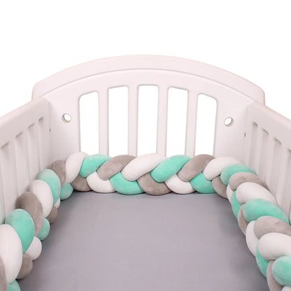 1-4M Baby Bed Bumper For Cribs Boy Girl Baby Bedside Protector  Knotted Braided Cot Room Decor