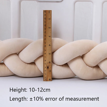 1-4M Baby Bed Bumper For Cribs Boy Girl Baby Bedside Protector  Knotted Braided Cot Room Decor