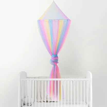 Ciel de lit bébé bleu pailleté