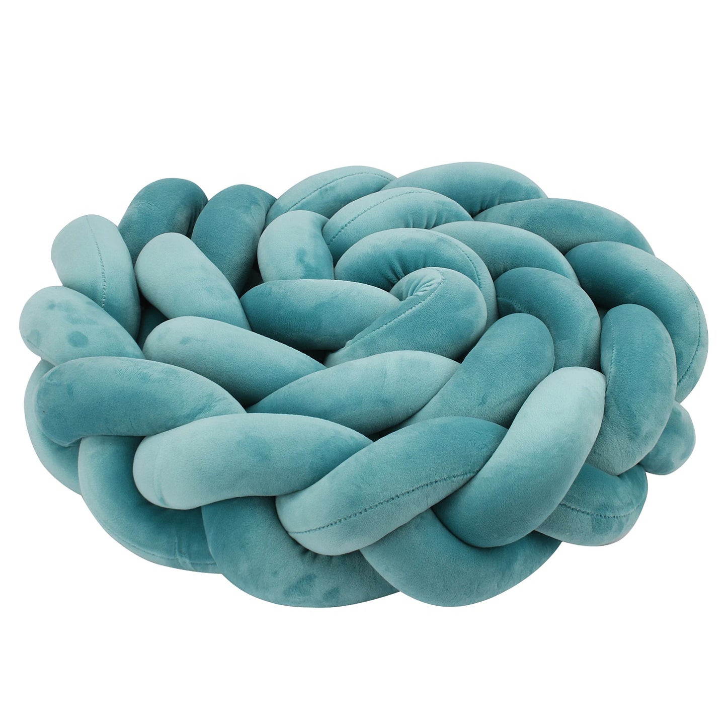 1-4M Baby Bed Bumper Handmade Knotted Braid Weaving Plush  Crib Protector Infant Knot Pillow Baby Room Decor