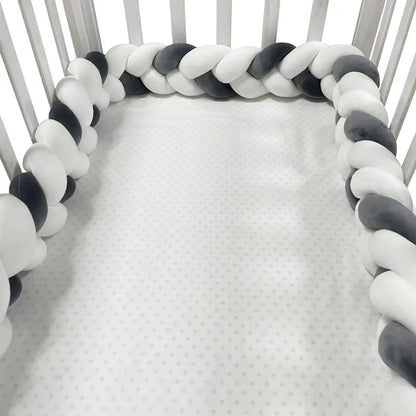 3 Shares Toddler Baby Bed Bumpers In The Crib Newborn 1M/2M/3M/4M Baby Crib Protector Bed Braid Knot Cushion for Infant Kids