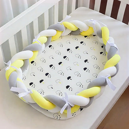 Réducteur de lit bébé tresse Gris