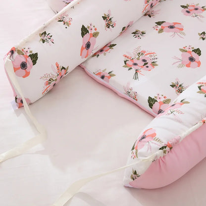 Breathable and detachable cotton portable crib, baby nest, baby pillow, travel crib