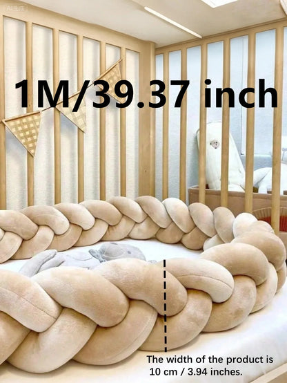 Baby Crib Protector Bed Braid Knot Cushion for Infant Kids 3 Shares Toddler Baby Bed Bumpers In The Crib Newborn 1M/2M/3M/4M