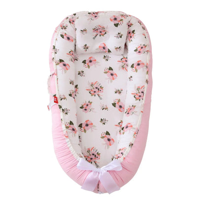 Breathable and detachable cotton portable crib, baby nest, baby pillow, travel crib