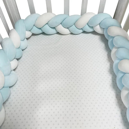 3 Shares Toddler Baby Bed Bumpers In The Crib Newborn 1M/2M/3M/4M Baby Crib Protector Bed Braid Knot Cushion for Infant Kids