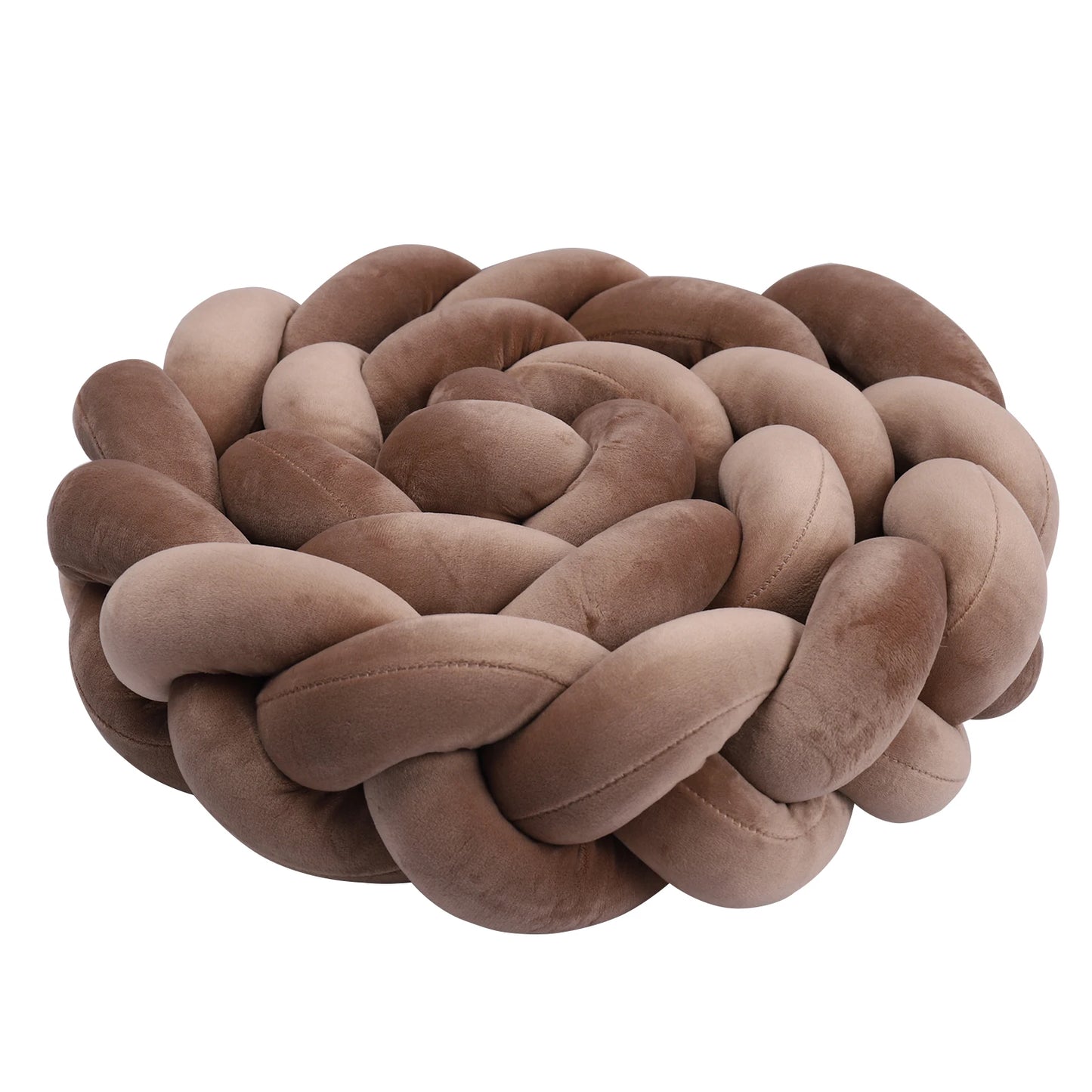 1-4M Baby Bed Bumper Handmade Knotted Braid Weaving Plush  Crib Protector Infant Knot Pillow Baby Room Decor
