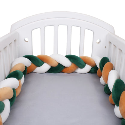 1-4M Baby Bed Bumper Handmade Knotted Braid Weaving Plush  Crib Protector Infant Knot Pillow Baby Room Decor