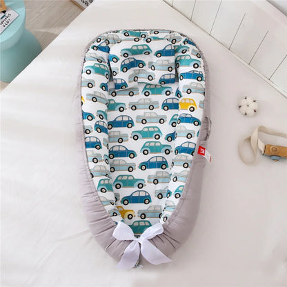 Breathable and detachable cotton portable crib, baby nest, baby pillow, travel crib