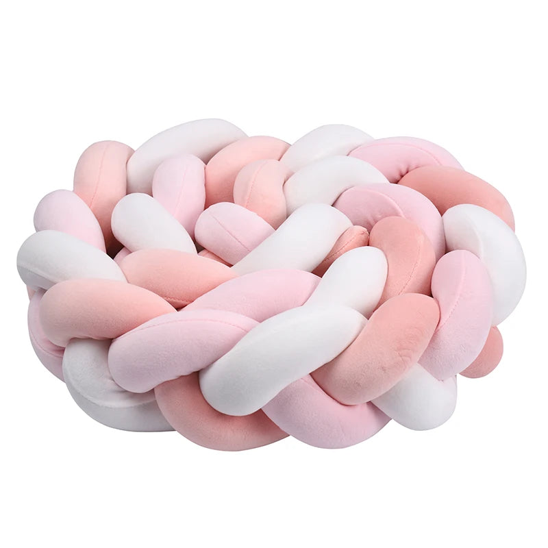 1-4M Baby Bed Bumper For Cribs Boy Girl Baby Bedside Protector  Knotted Braided Cot Room Decor