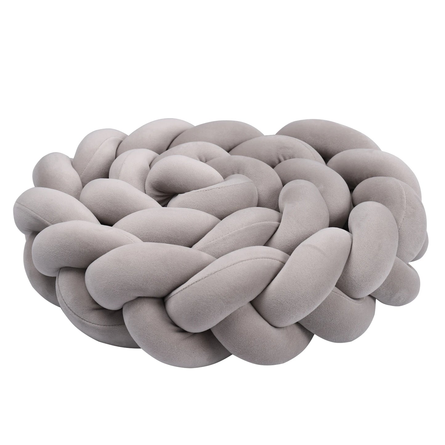 1-4M Baby Bed Bumper Handmade Knotted Braid Weaving Plush  Crib Protector Infant Knot Pillow Baby Room Decor