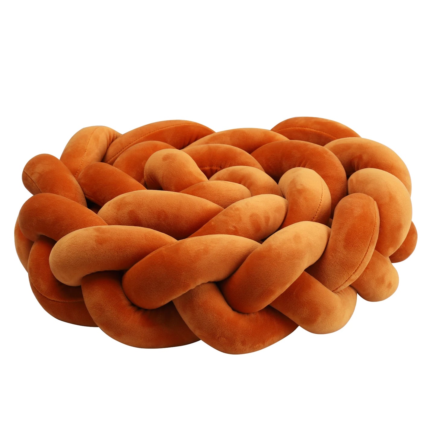 1-4M Baby Bed Bumper Handmade Knotted Braid Weaving Plush  Crib Protector Infant Knot Pillow Baby Room Decor