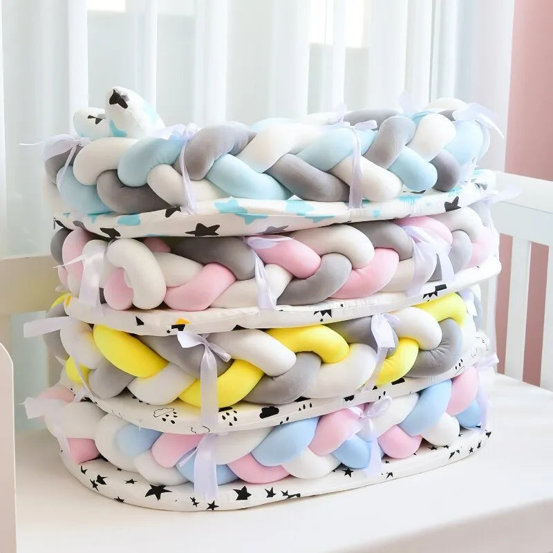 Réducteur de lit bébé tressé vert