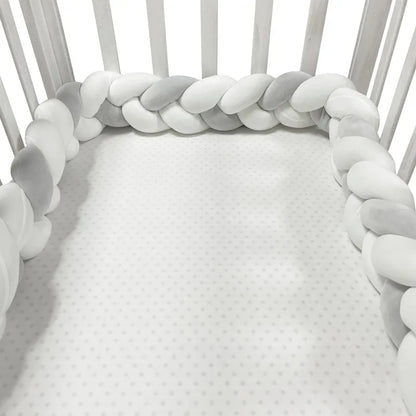 3 Shares Toddler Baby Bed Bumpers In The Crib Newborn 1M/2M/3M/4M Baby Crib Protector Bed Braid Knot Cushion for Infant Kids