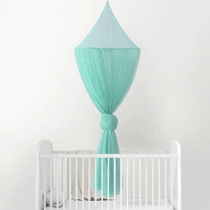 Ciel de lit rose princesses pailleté