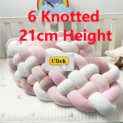 Baby Crib Protector Bed Braid Knot Cushion for Infant Kids 3 Shares Toddler Baby Bed Bumpers In The Crib Newborn 1M/2M/3M/4M