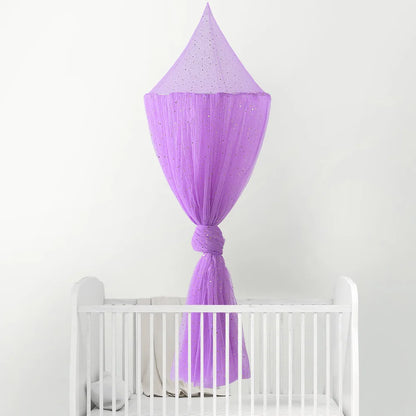 Ciel de lit rose princesses pailleté
