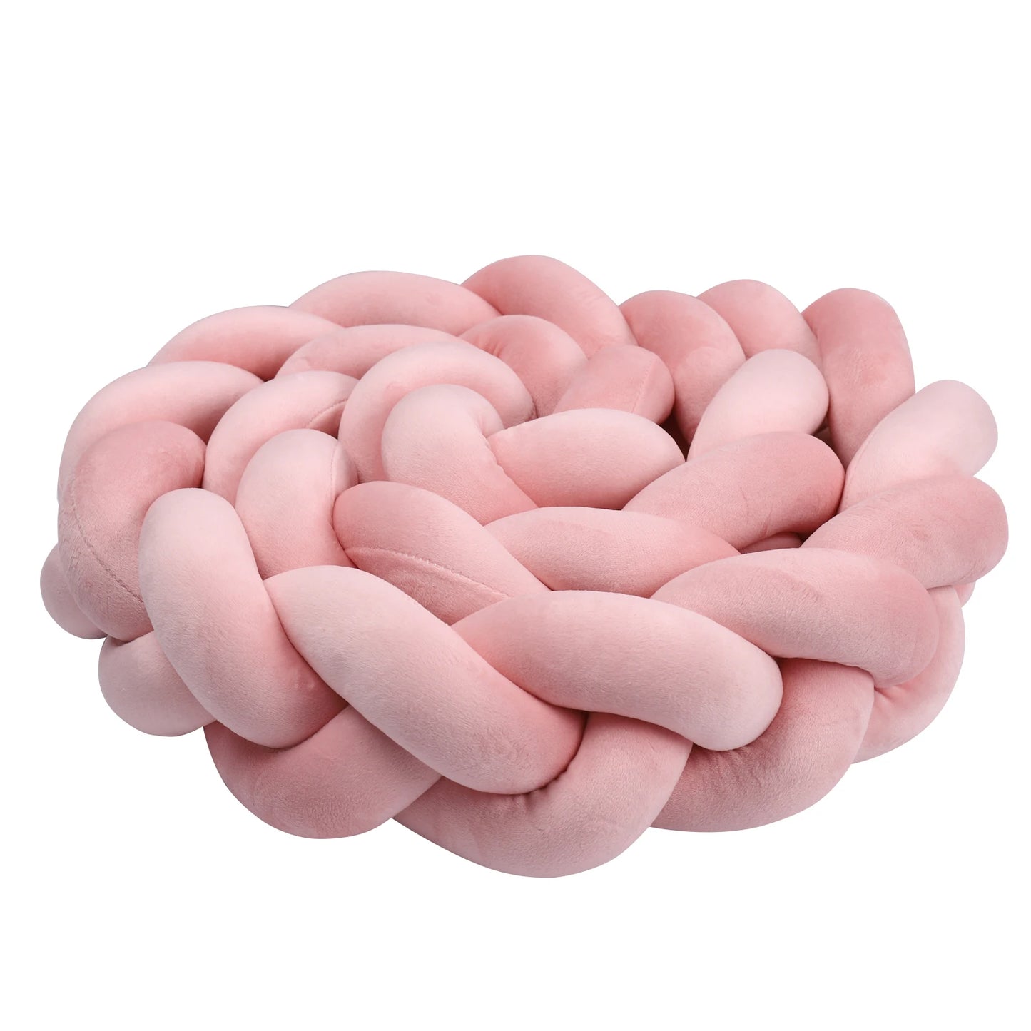 1-4M Baby Bed Bumper Handmade Knotted Braid Weaving Plush  Crib Protector Infant Knot Pillow Baby Room Decor