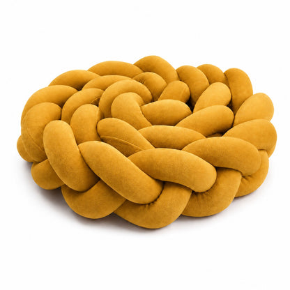 Tour de lit bébé tressé jaune moutarde disponible en 1 m, 2 m, 3 m et 4 m pour tous les lits bébé.