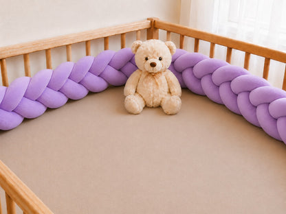 Tresse de lit violette pour lit à barreaux