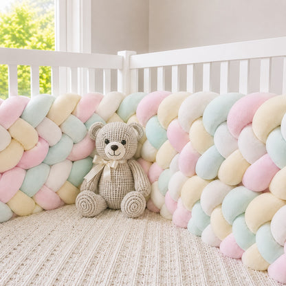 Tour de lit bébé tressé disponible en 2m et 3m