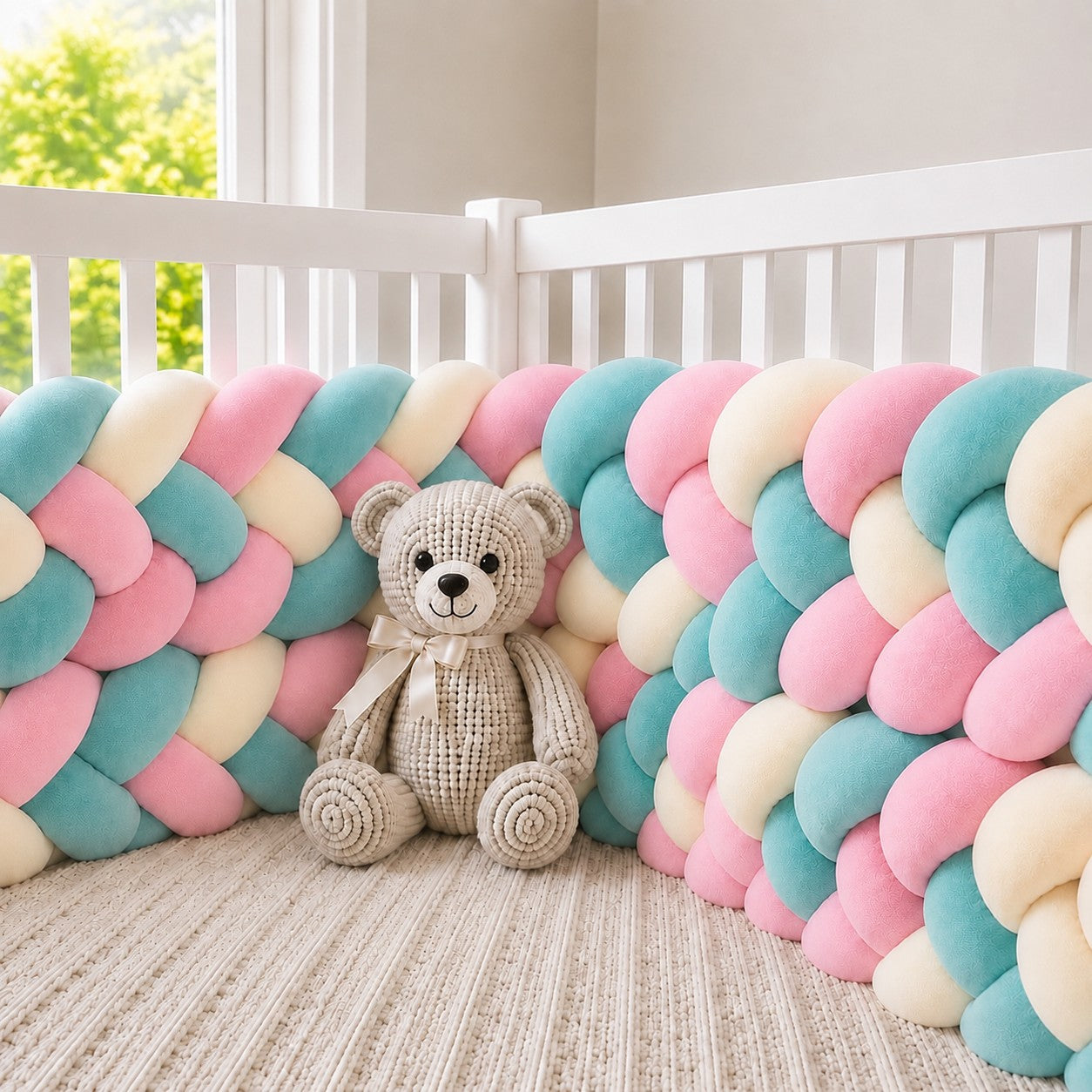 Tresse de lit bébé douce au toucher velours