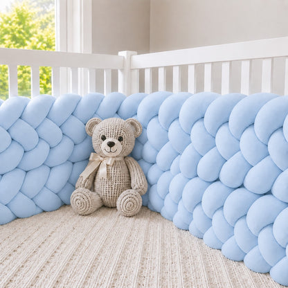 Tour de lit tressé bébé adapté aux lits 60x120 et 70x140