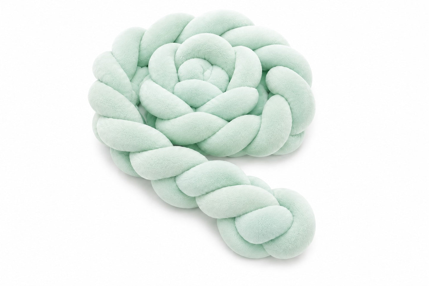 Tresse de lit bébé 4 brins installée dans un berceau