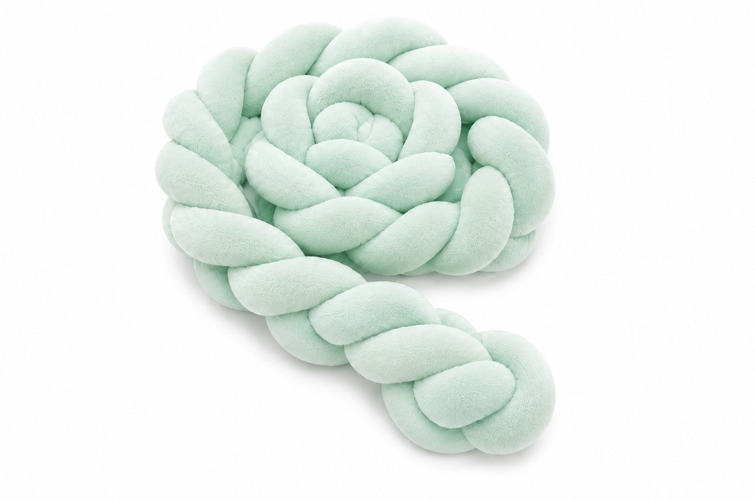Tresse de lit bébé 4 brins installée dans un berceau