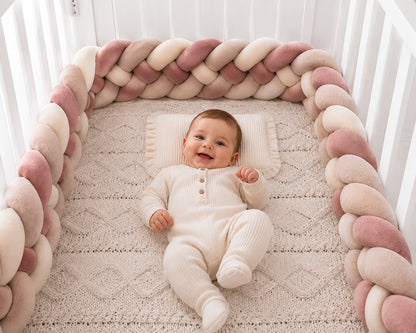Tresse de lit bébé en coton au toucher velours